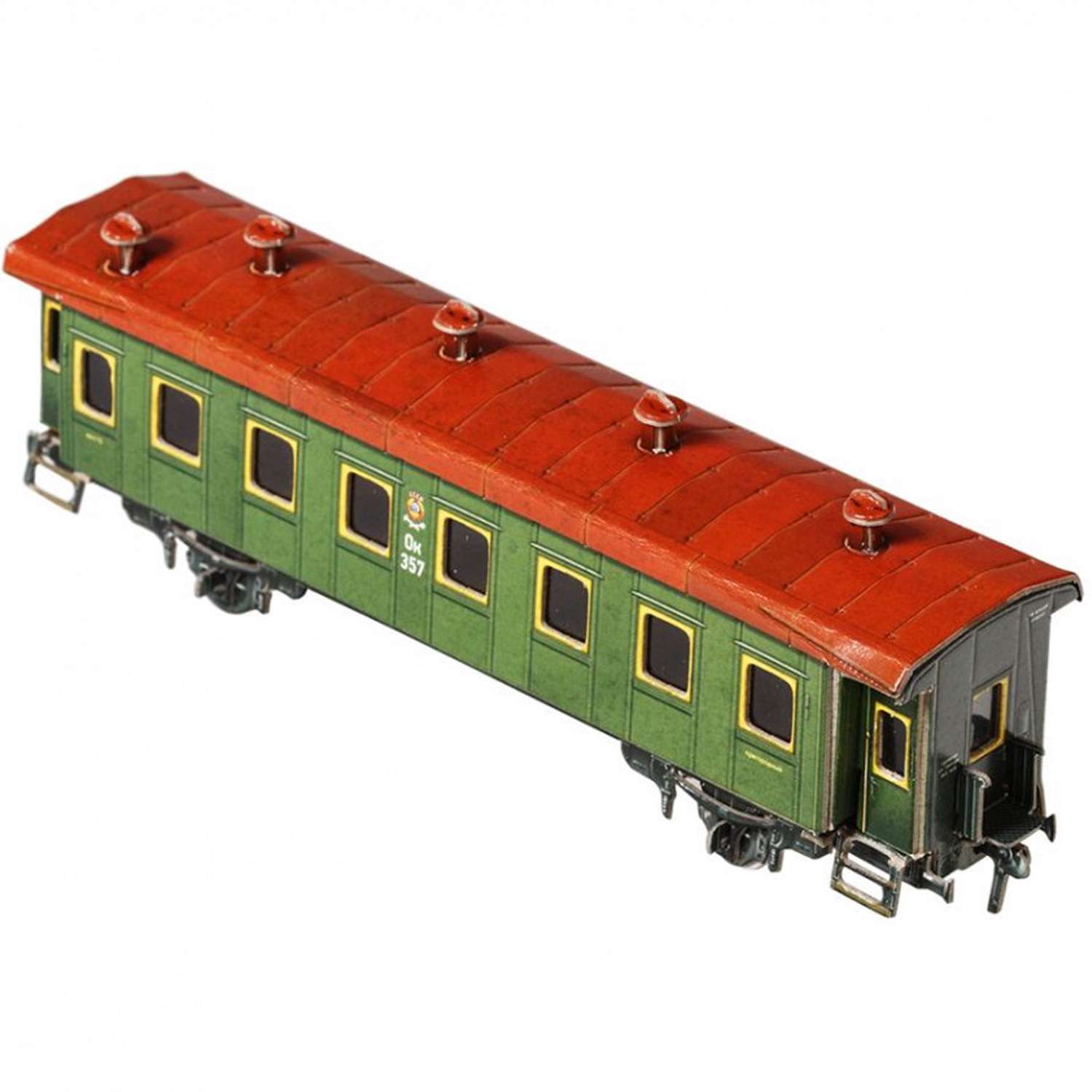 Сборная модель Умная бумага Железная дорога 1/87 Пассажирский вагон 287 287 - фото 3