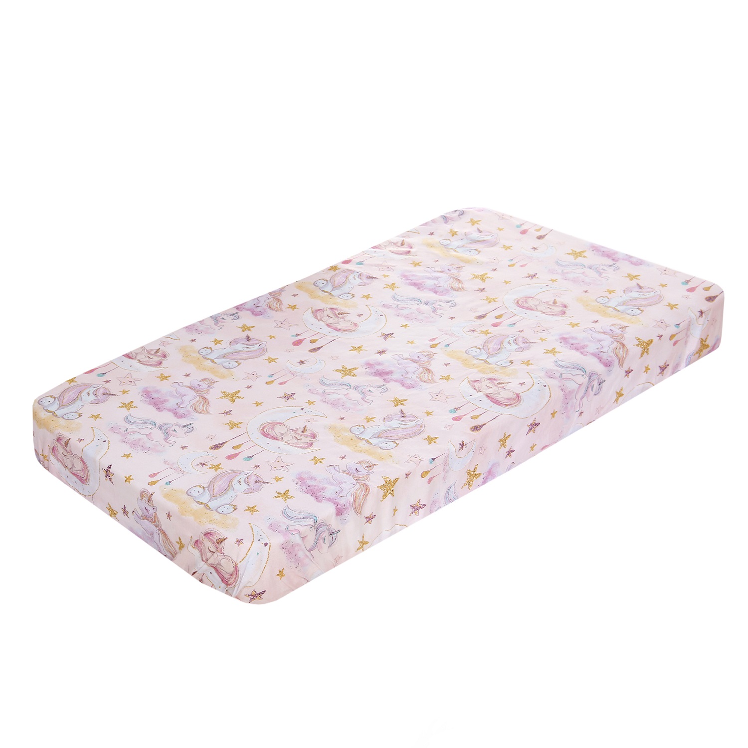 Простыня натяжная Спаленка-kids 80x160 парящий пони розовый - фото 1