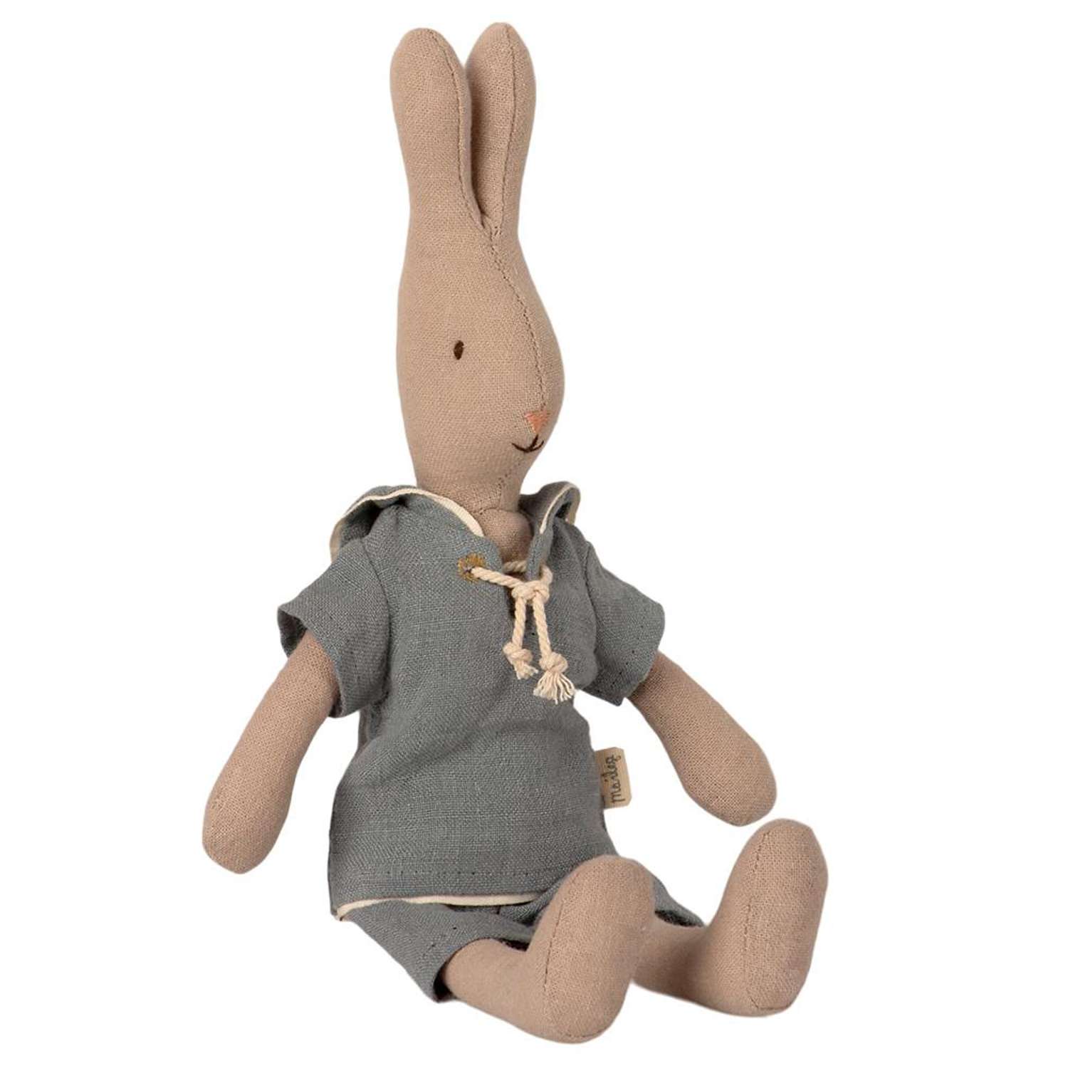 Мягкая игрушка Maileg Кролик размер 1 моряк в серо-голубом костюме - фото 2