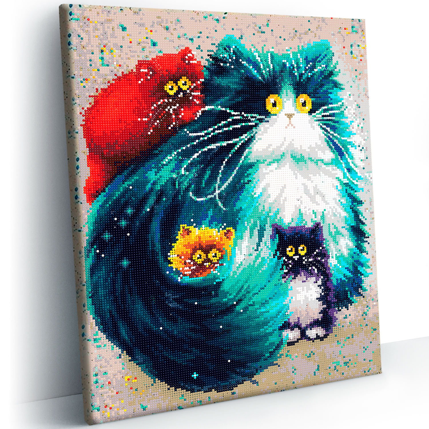 Алмазная мозаика Art on Canvas Котики холст на подрамнике 40х50 см - фото 9