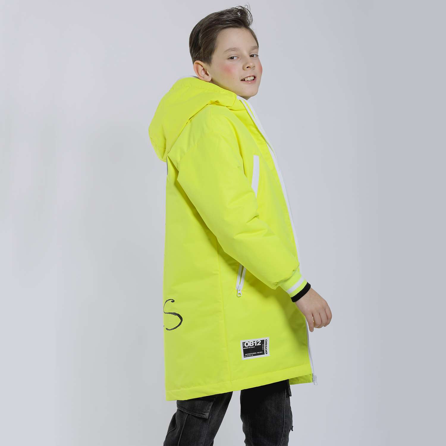 Куртка Orso Bianco OB21142-23_желтый неон - фото 3