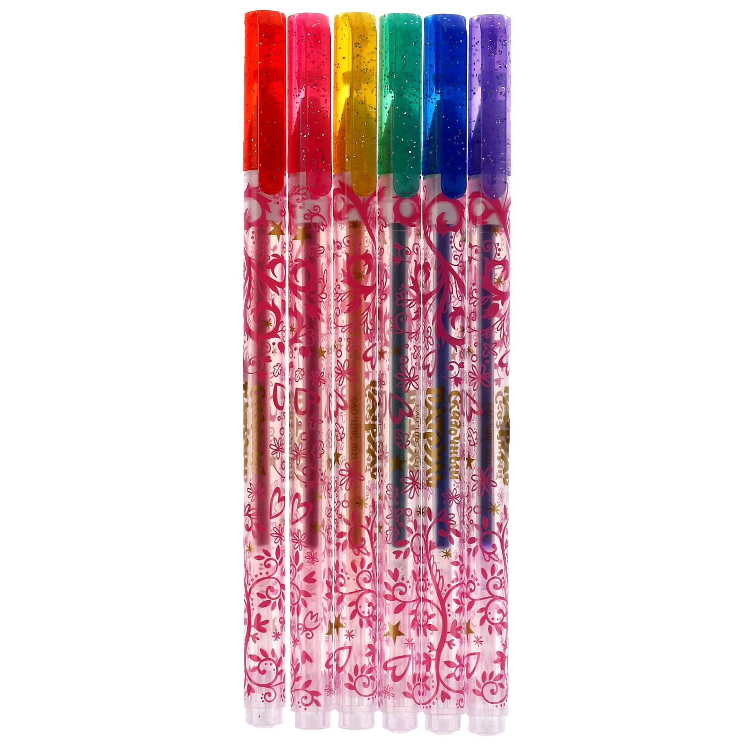 Ручки гелевые Умка Сказочный патруль с блёстками 6 цветов 329068 - фото 2