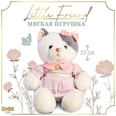 Мягкая игрушка Milo Toys «Little Friend» кошечка в розовом платье