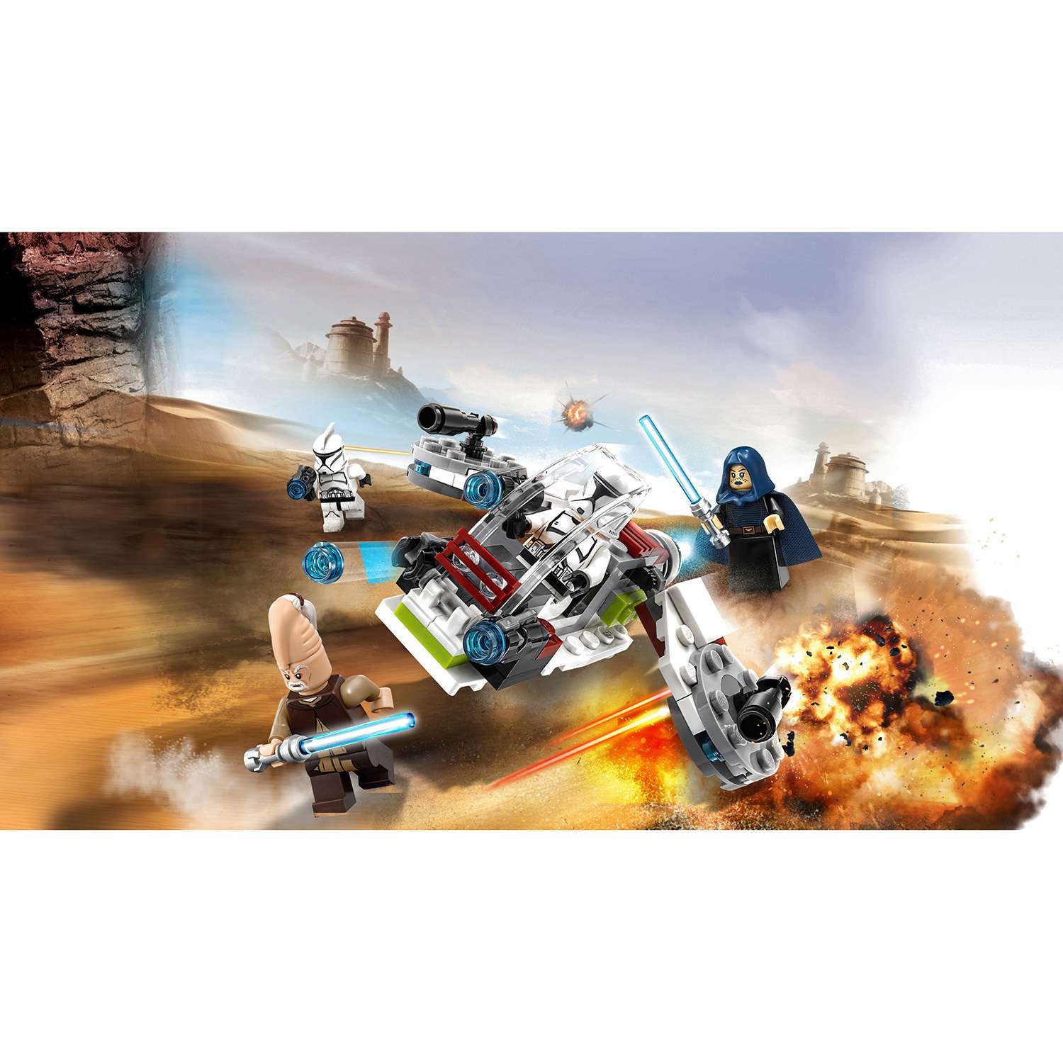 Конструктор LEGO Star Wars Боевой набор джедаев и клонов-пехотинцев (75206) - фото 4