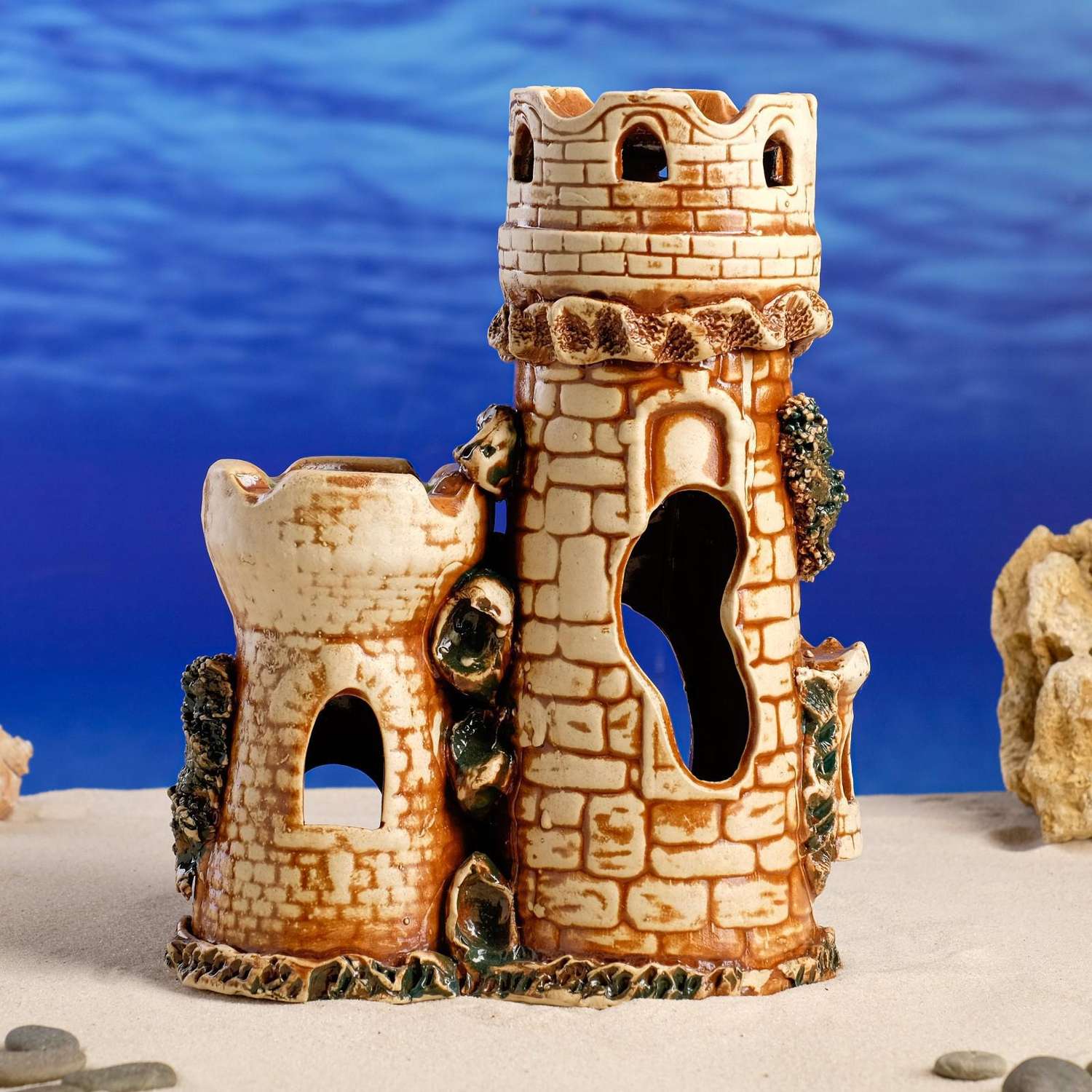 Декорация для аквариума Sima-Land «Две башни под водой» - фото 2