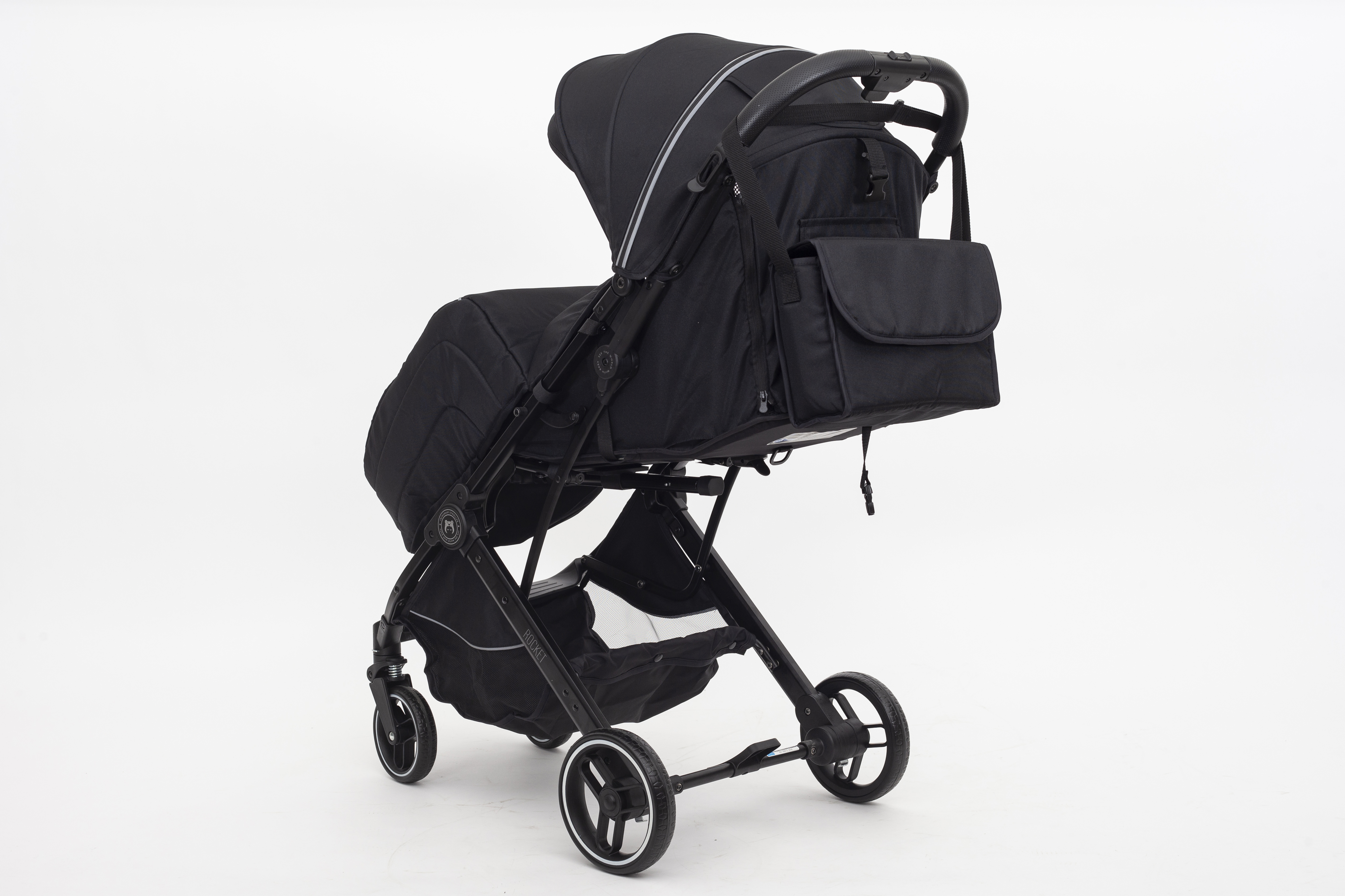 Коляска прогулочная Ining baby KR322 Pro Black - фото 8