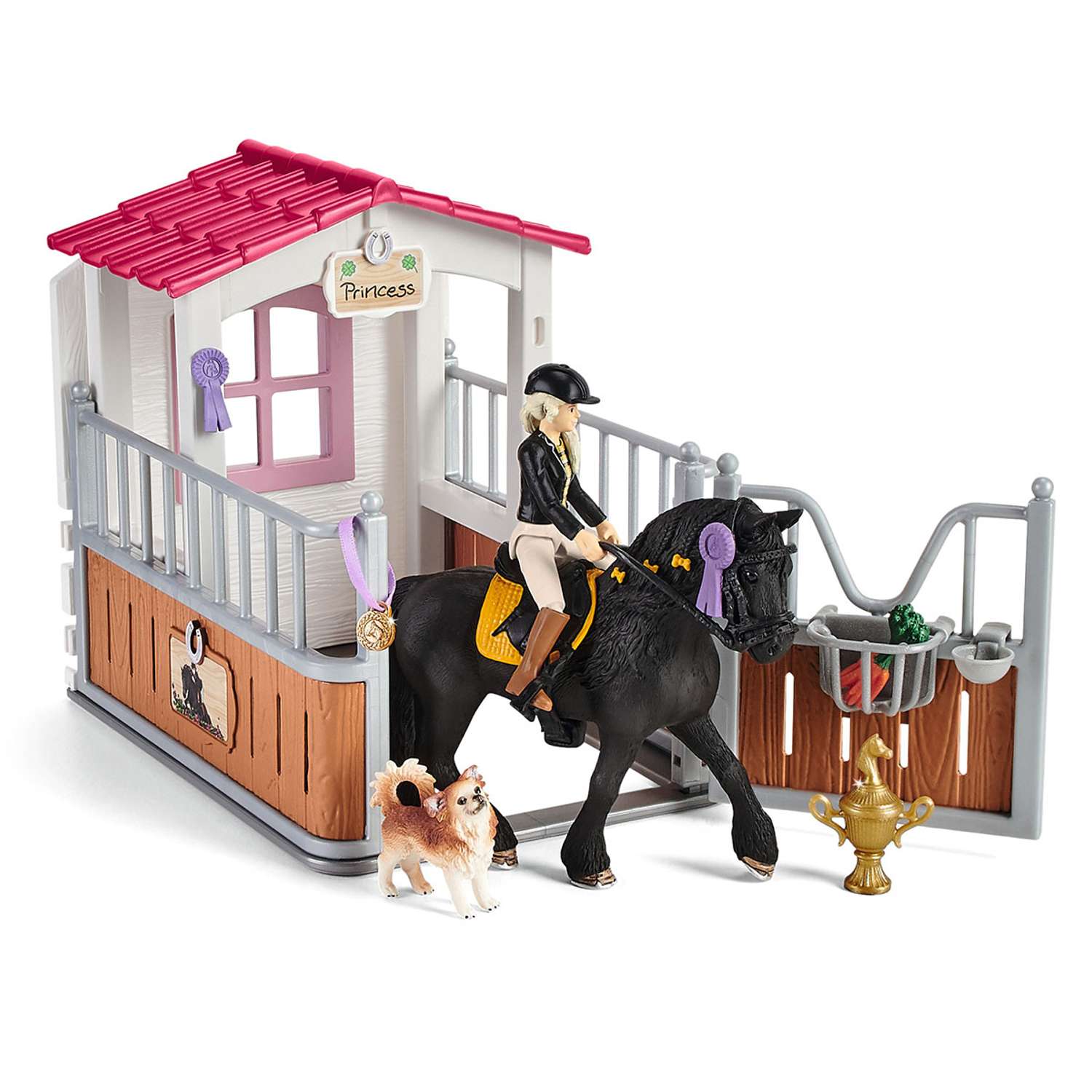 Фигурка SCHLEICH загон для лошадей с тори и принцессой - фото 1