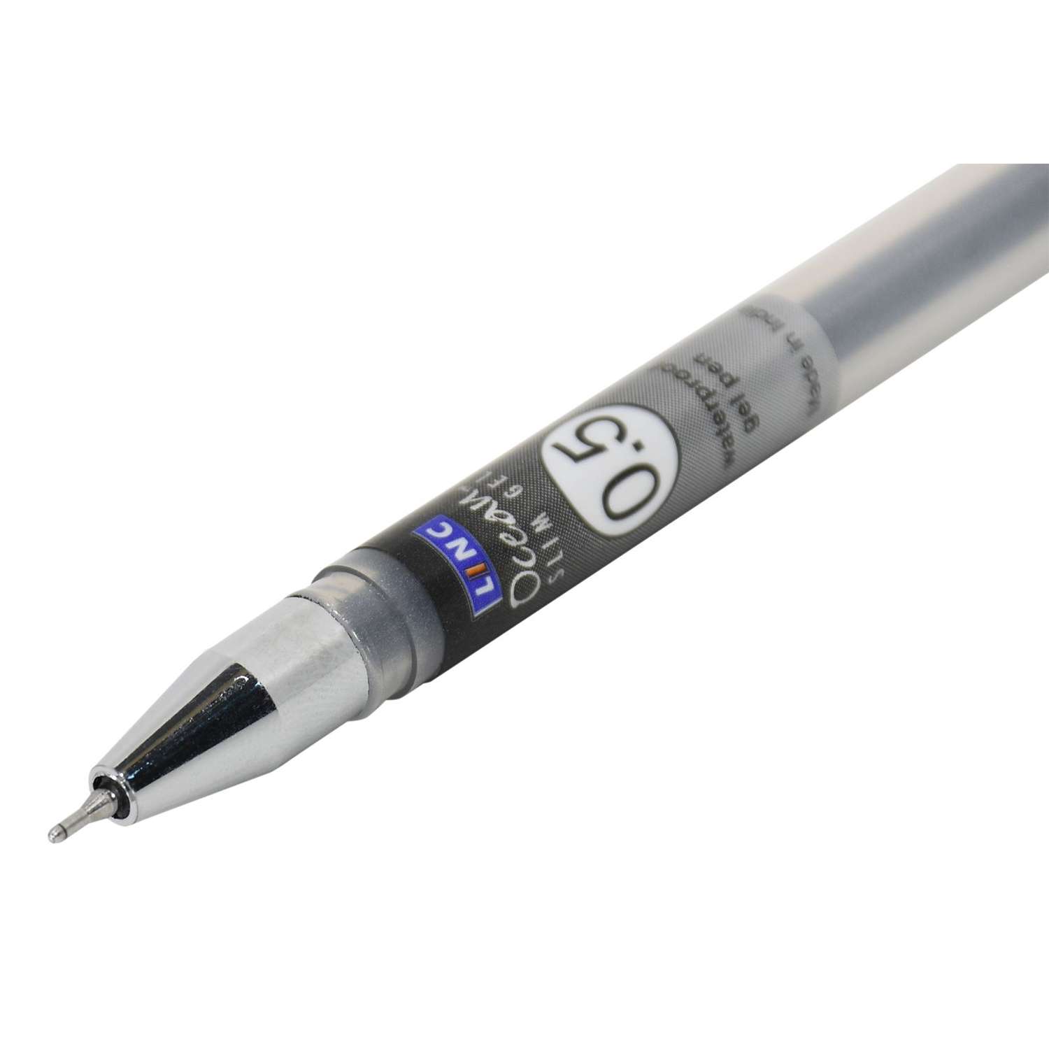 Ручки LINC Набор гелевых Ocean Slim черные чернила 12 штук - фото 6