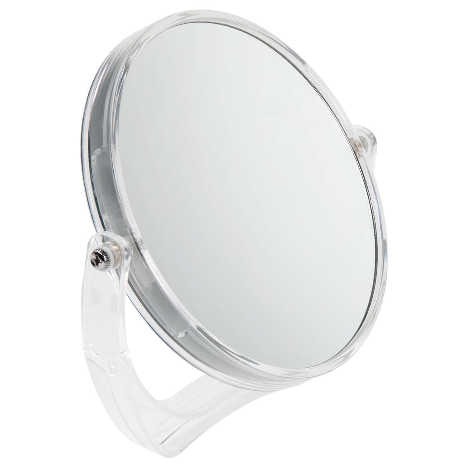 Зеркало для ванной комнаты Brabix круглое для макияжа Д-17 см двухстороннее с увеличением - фото 5