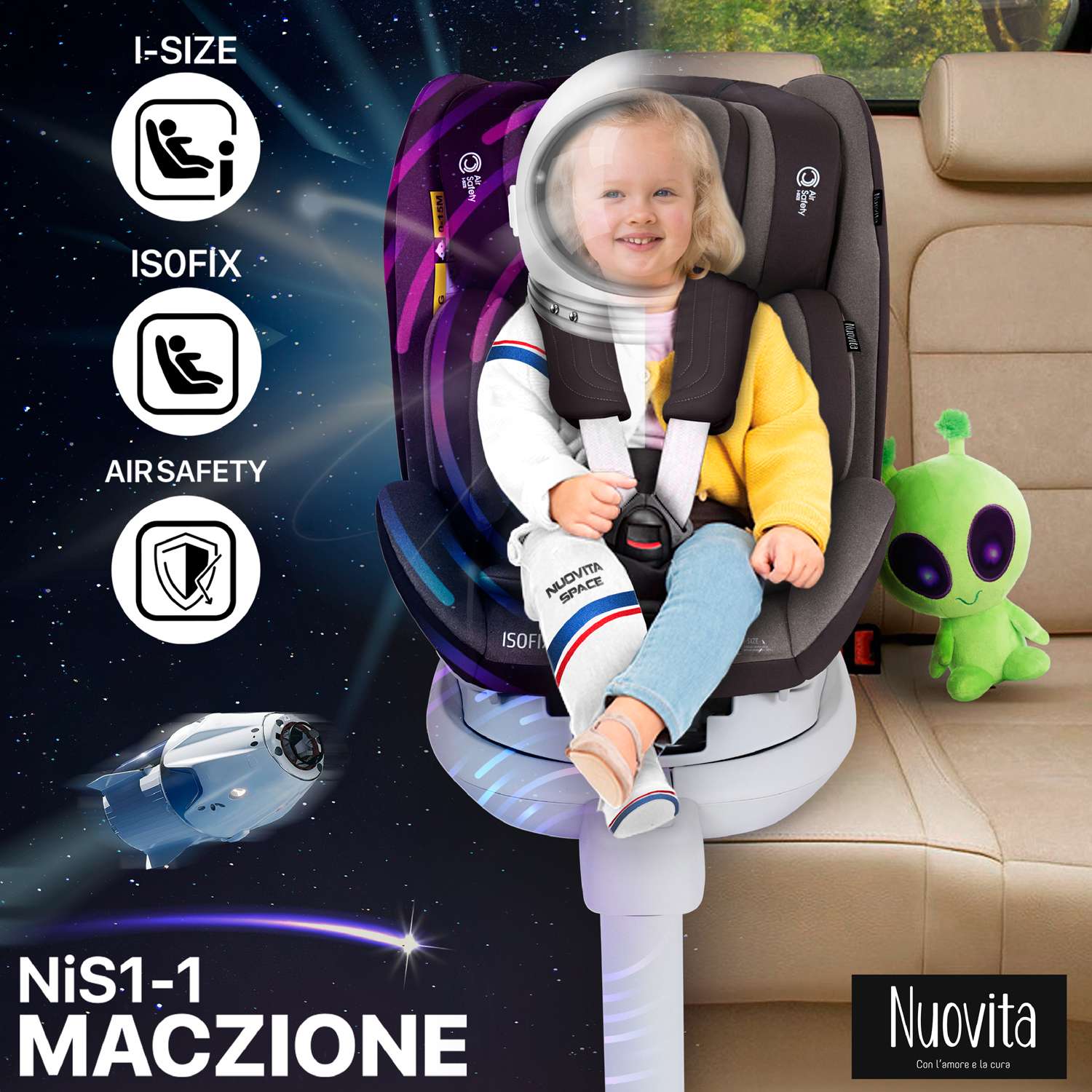 Автокресло Nuovita Maczione NiS1-1 Шоколад - фото 2