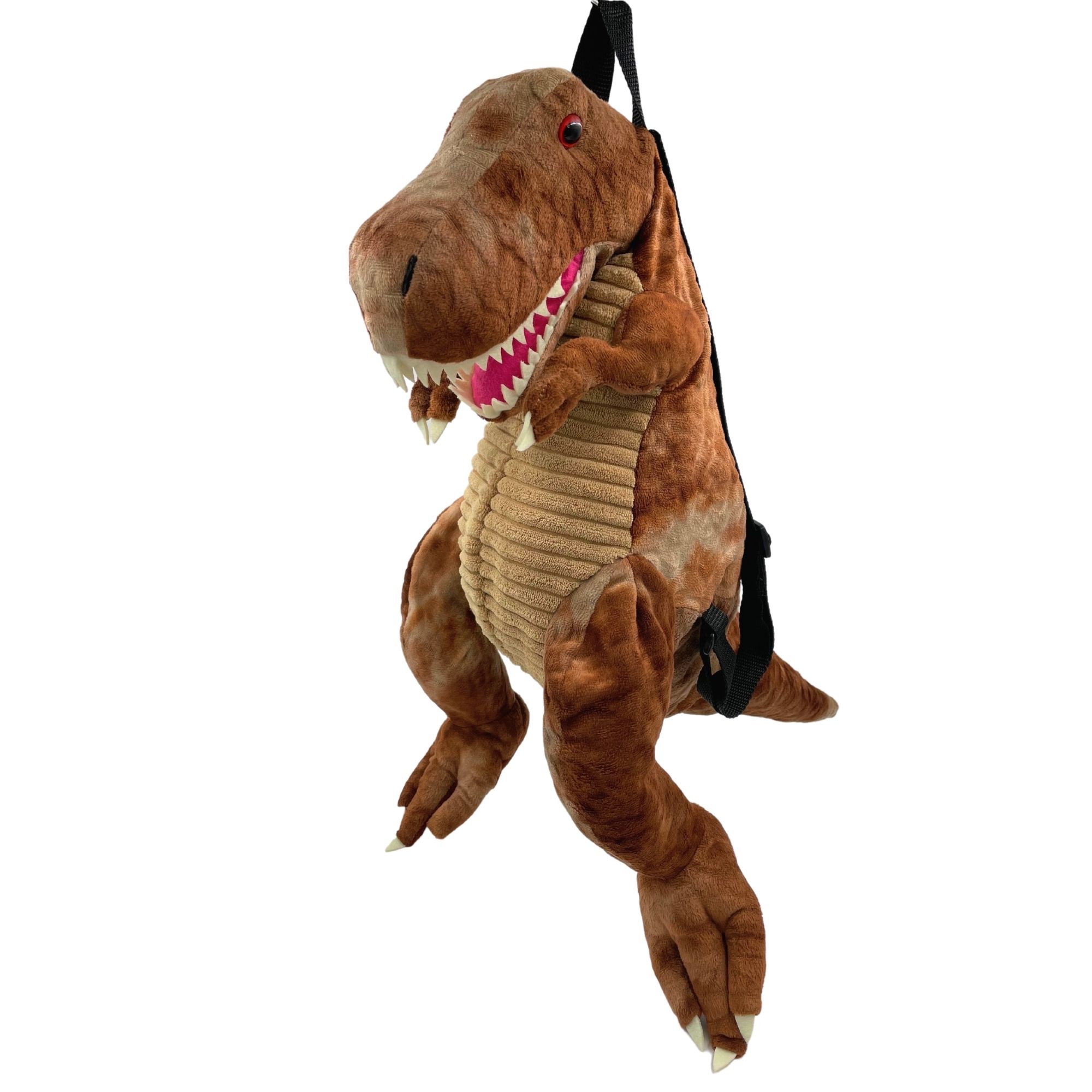 Игрушка- рюкзак ПЛЮШЛЕНД динозавр Тираннозавр коричневый - фото 1