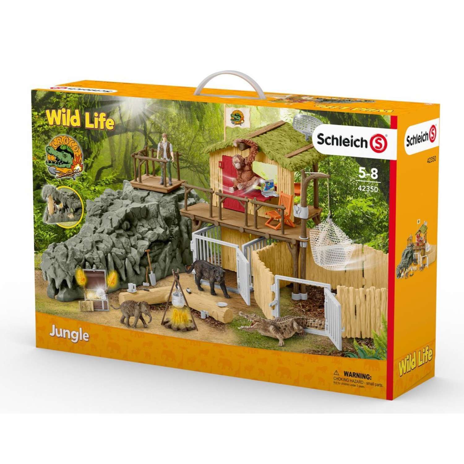 Набор SCHLEICH Исследовательская станция джунглей Крокодил - фото 9