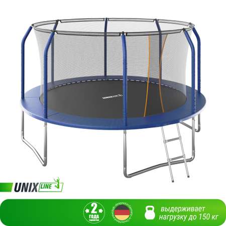 Батут каркасный supreme basic UNIX line 12 ft Blue диаметр 366 см вес до 150 кг диаметр прыжковой зоны 310 см