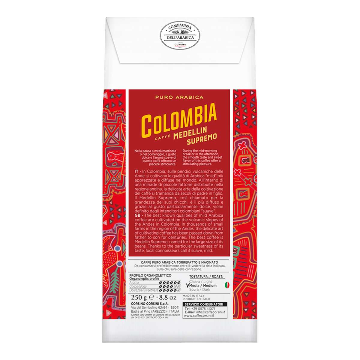 Кофе молотый Compagnia Dell Arabica Colombia Medellin Supremo 250 г - фото 3