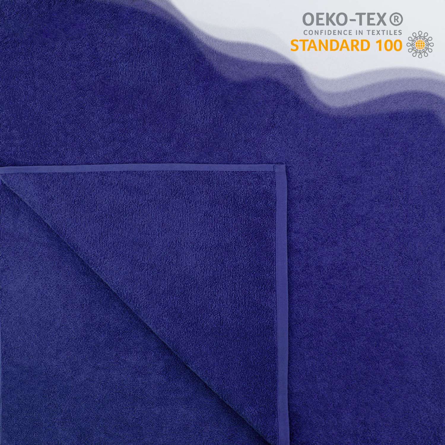 Махровое полотенце BRAVO Моно 100х150 синий - фото 2