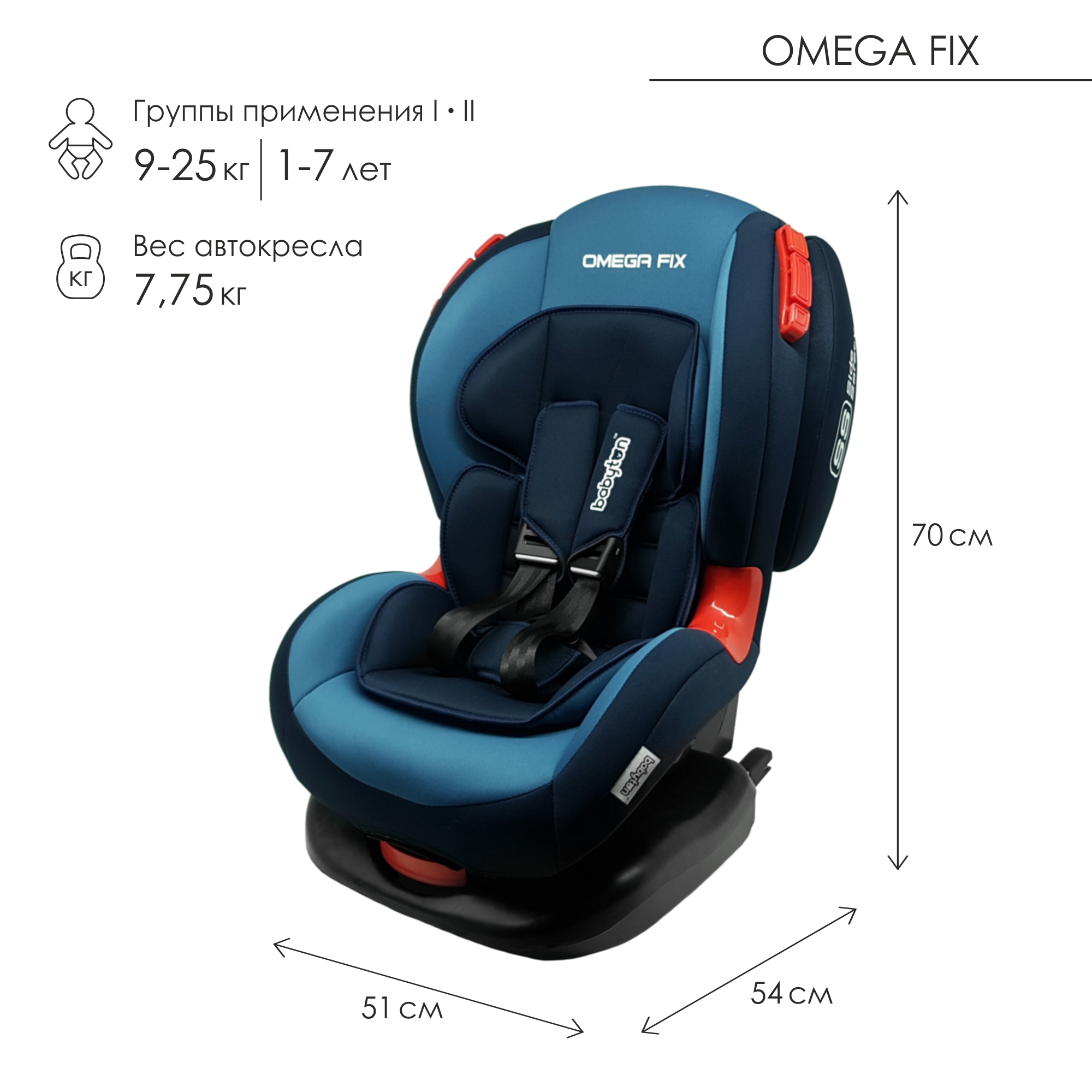 Автокресло Babyton Babyton Omega Fix Ocean