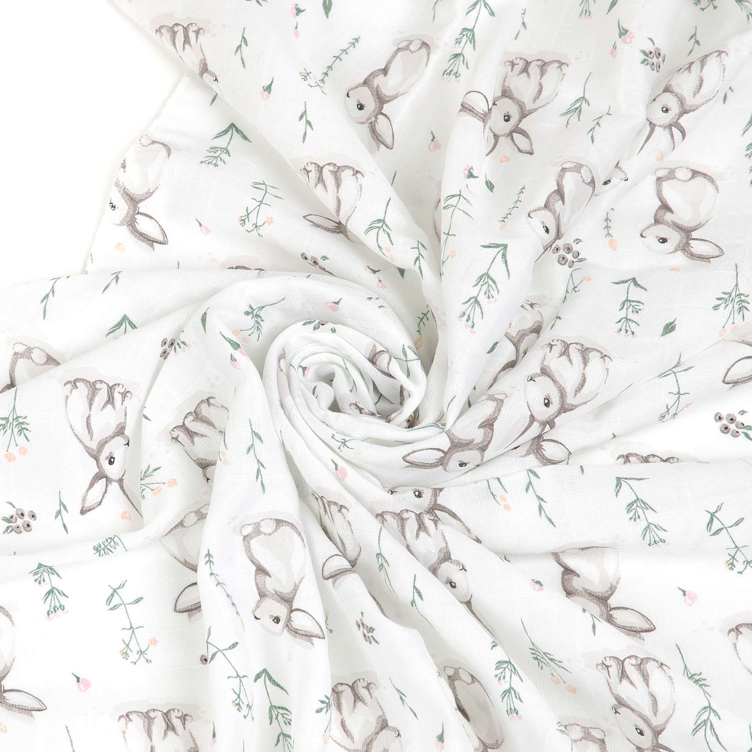 Пеленка муслиновая inlovery для новорожденных зайчики 90х130см 2 шт. - фото 5