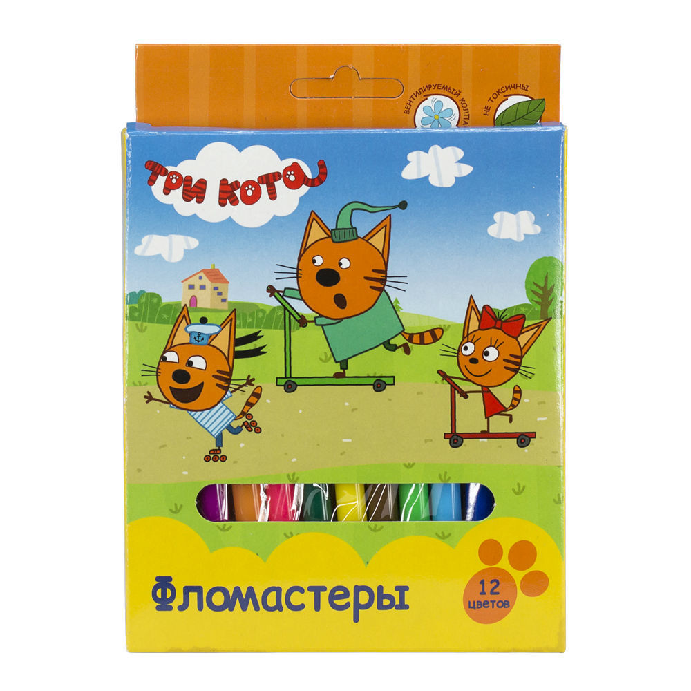 Фломастеры Kinderline 12 цветов - фото 1