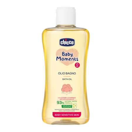 Масло для ванны Chicco Sensitive Skin младенцев Baby Moments 200 мл гипоаллергенное для чувствительной кожи