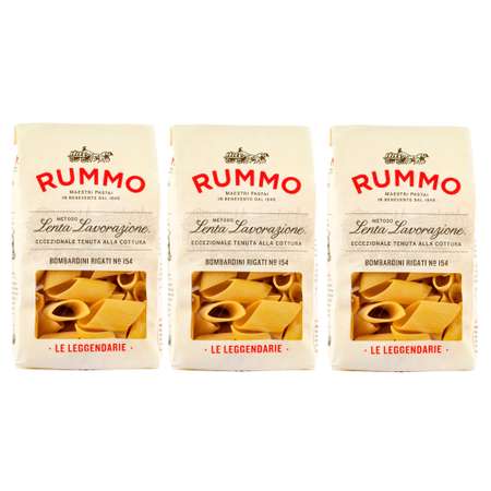 Макароны Rummo Паста из твёрдых сортов пшеницы Особые Бомбардини Ригати n.154 3х500 г