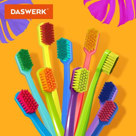 Зубная щетка DASWERK мягкая/средней жесткости для зубов набор 10 штук