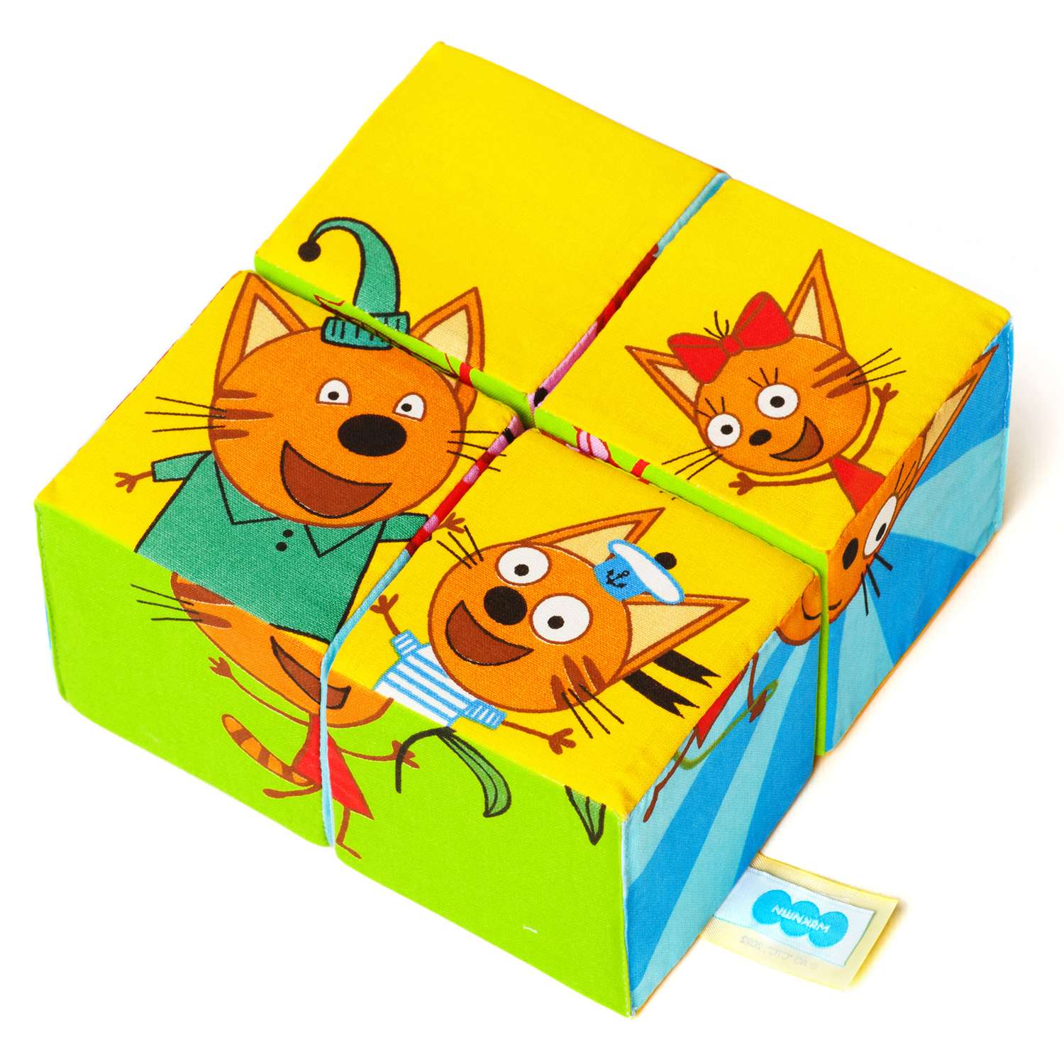 Мягкие развивающие кубики Мякиши для малышей Три Кота Собери Карамельку - фото 4