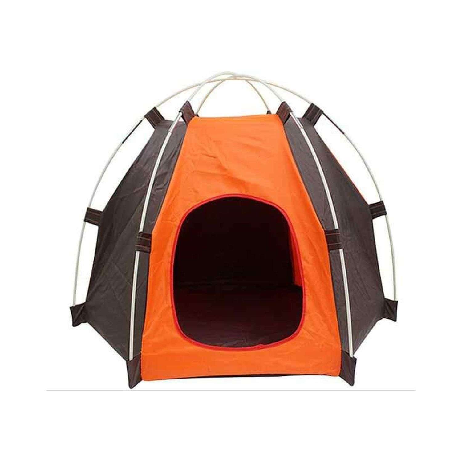 Палатка для собак Keyprods оранжевый/коричневый - фото 2