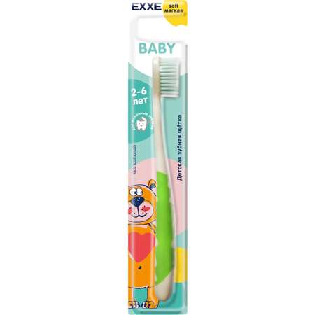 Зубная щетка Exxe Baby мягкая 2-6лет С0006744 в ассортименте