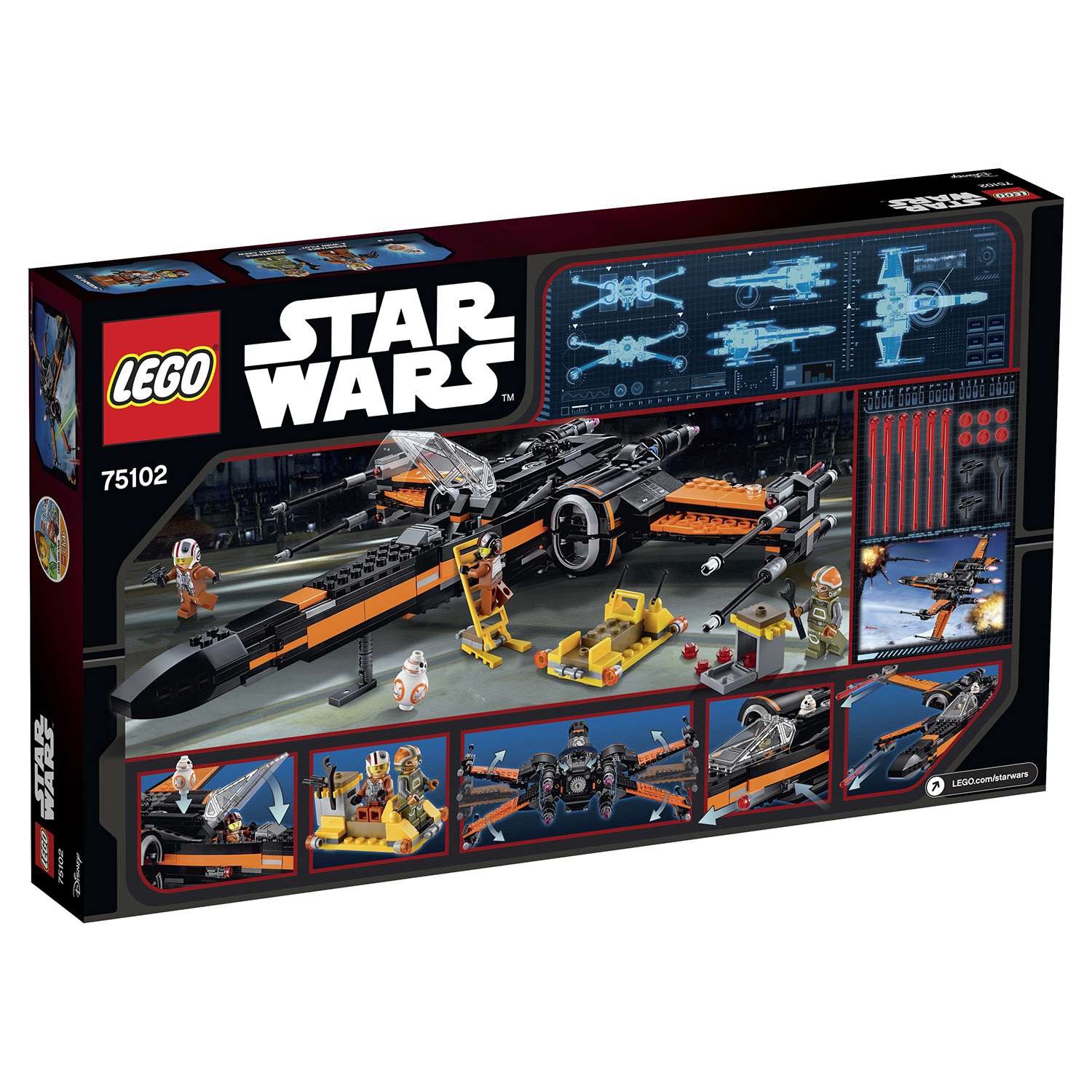 Конструктор LEGO Star Wars TM Истребитель По (Poe's X-Wing Fighter™) (75102) - фото 3
