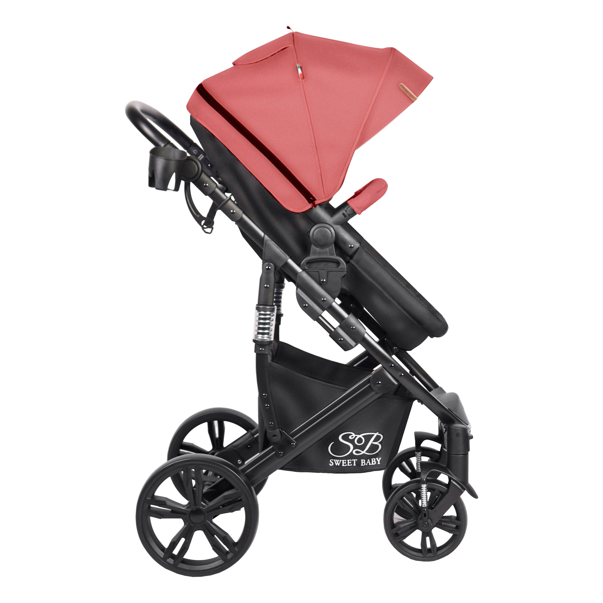 Коляска-трансформер 2 в 1 Sweet Baby Comfort black red - фото 2