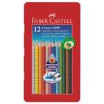 Цветные карандаши Faber Castell GRIP 2001 в металлической коробке 12 шт.