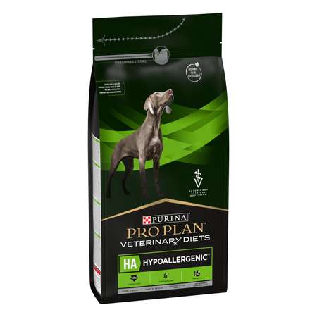 Корм для щенков и собак Purina Pro Plan Veterinary diets HA Hypoallergenic для снижения пищевой непереносимости ингредиентов и питательных веществ сухой 1.3кг