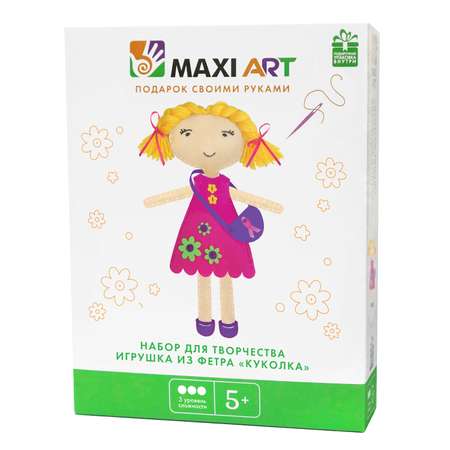 Набор для творчества Maxi Art Игрушка из фетра. Куколка (MA-A0035)