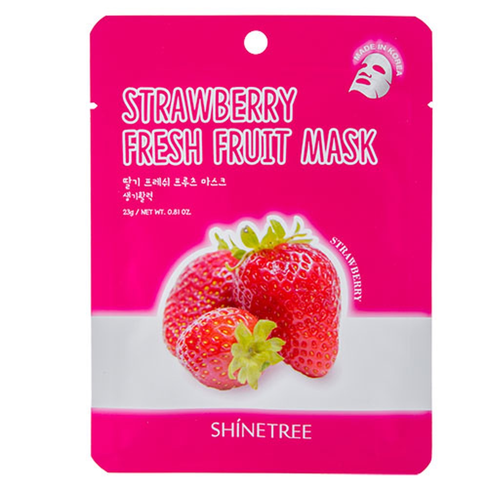 Маска тканевая SHINETREE Super food с экстрактом клубники 23 г - фото 4