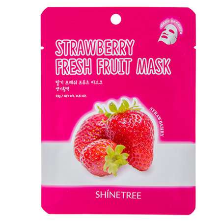 Маска тканевая SHINETREE Super food с экстрактом клубники 23 г