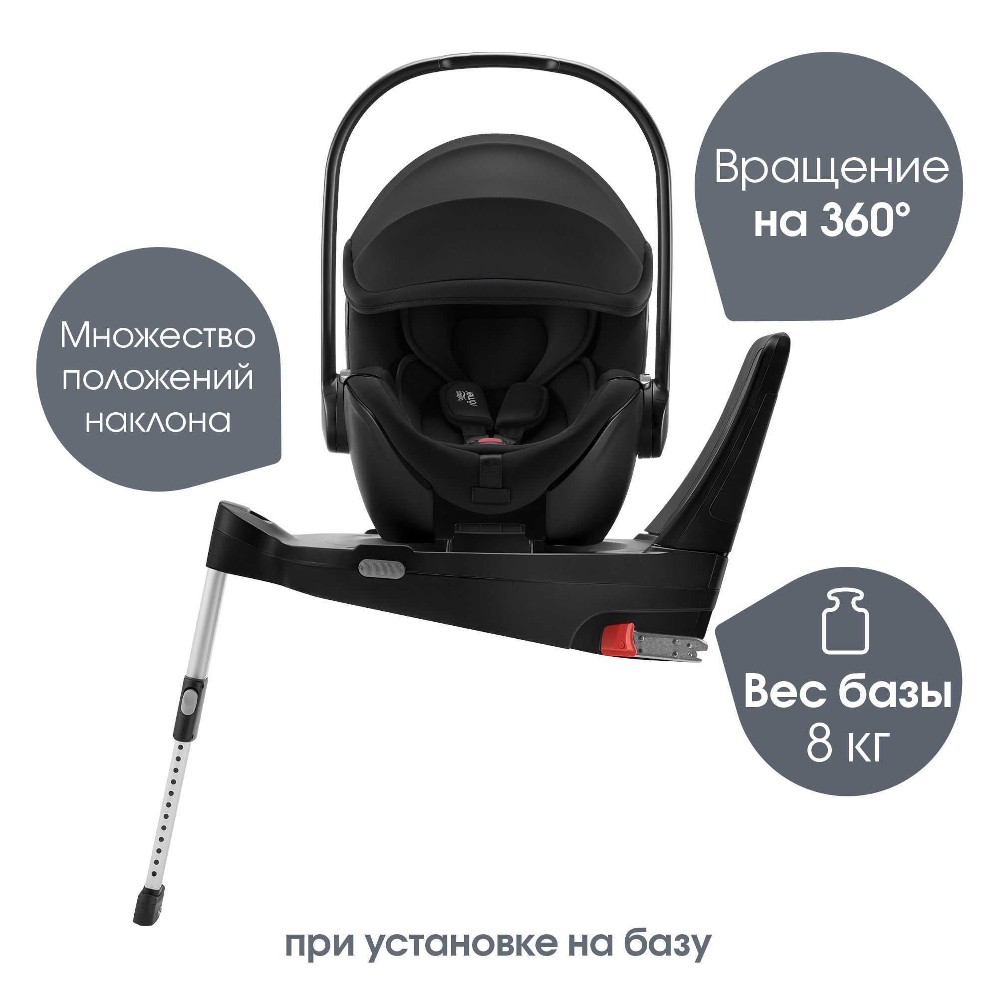 Автокресло Britax Roemer Baby-Safe pro Space Black и Vario base 5 Z - фото 8