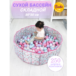 Сухой бассейн Boobo.kids складной фламинго +5