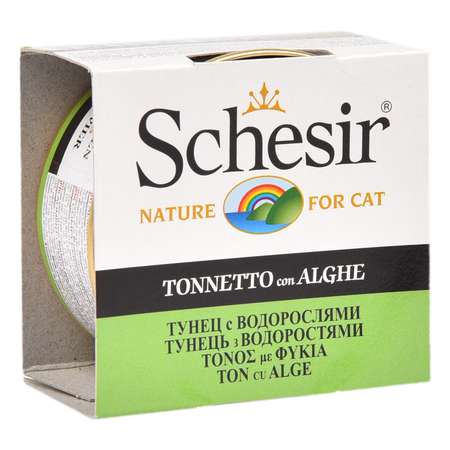 Корм влажный для кошек Schesir 85г тунец с водорослями