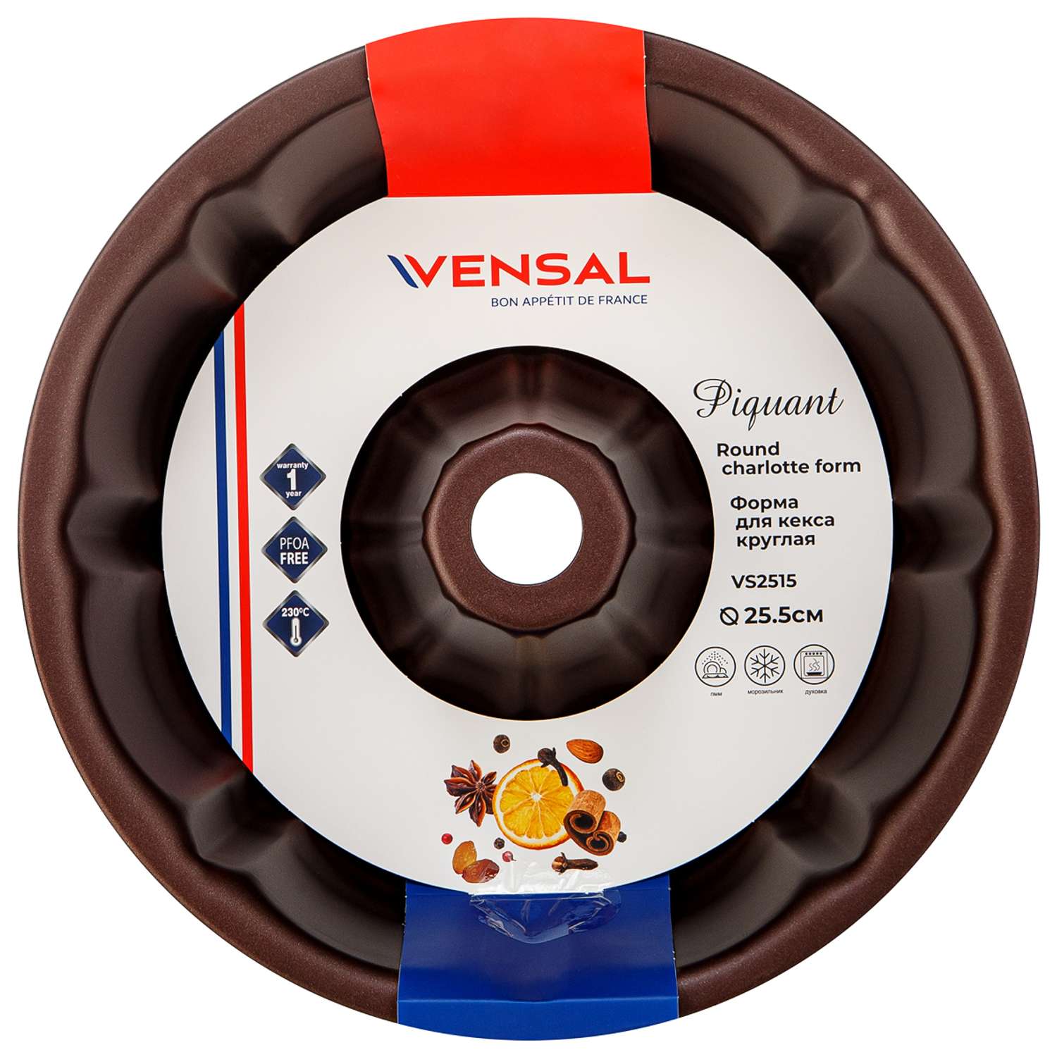 Форма для кекса круглая VENSAL VS2515 - фото 7