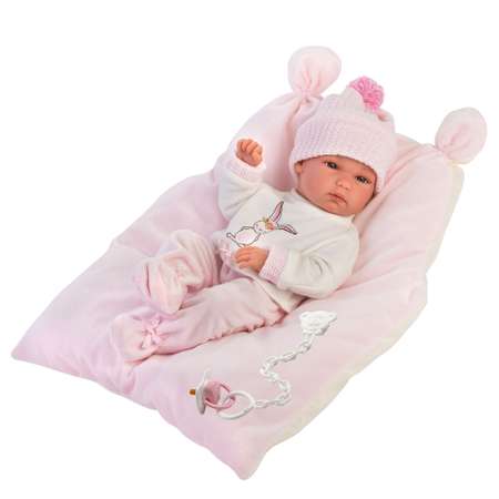 Кукла LLORENS младенец в розовом c одеяльцем 35 см