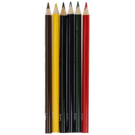 Цветные карандаши Умка Буба 6 цветов трёхгран толстые 322129