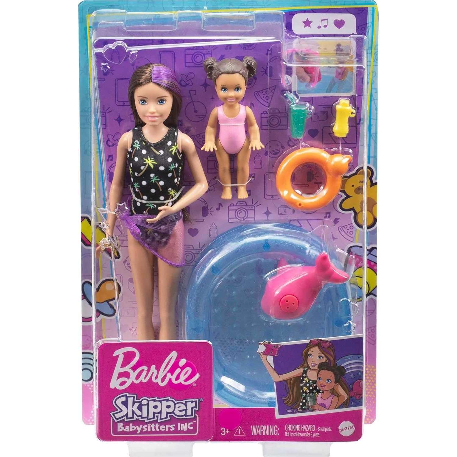 Набор игровой Barbie Няня Скиппер бассейн GRP39 GRP39 - фото 4