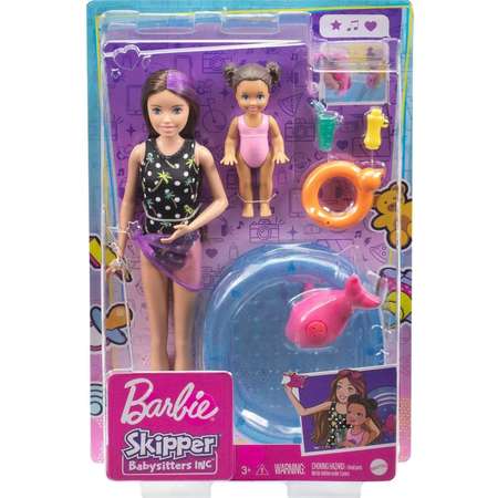 Набор игровой Barbie Няня Скиппер бассейн GRP39