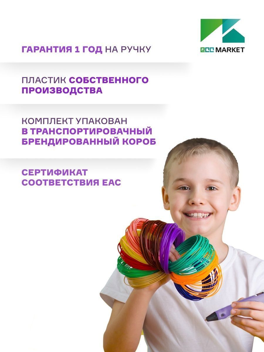 3D ручка ECC Market 3DPEN 3 7 голубая - фото 11