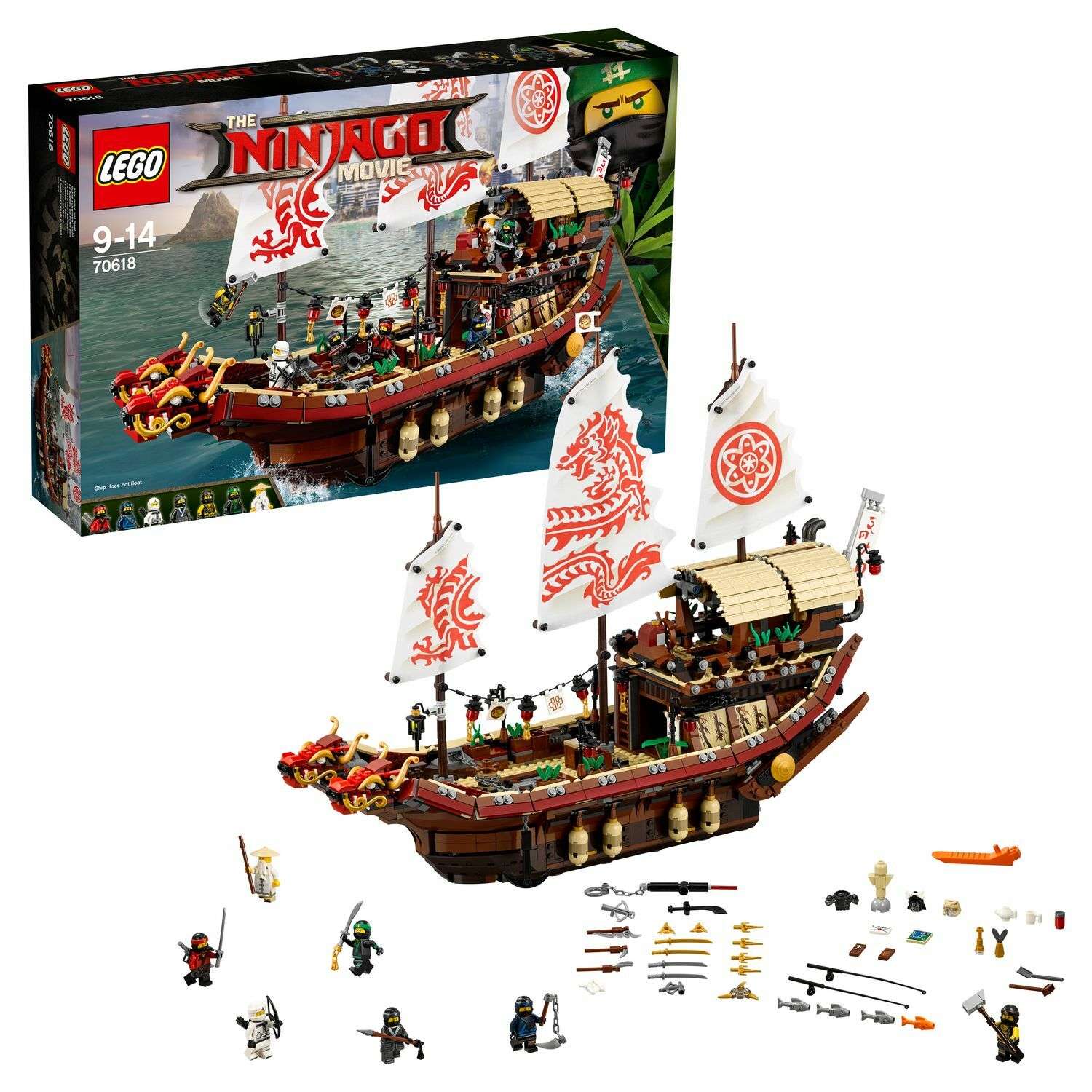 Конструктор LEGO Ninjago Летающий корабль Мастера Ву (70618) - фото 1