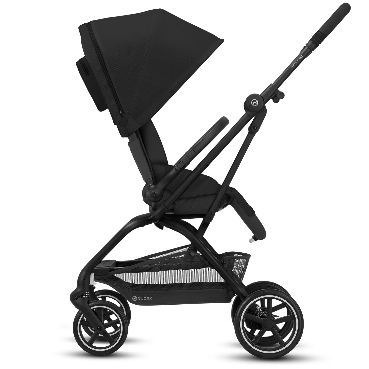 Коляска Cybex Eezy S Twist+ 2 BLK с дождевиком и бампером Deep Black - фото 8