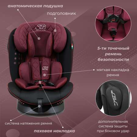 Автокресло Sweet Baby Crosstour Isofix Бордовый-Черный