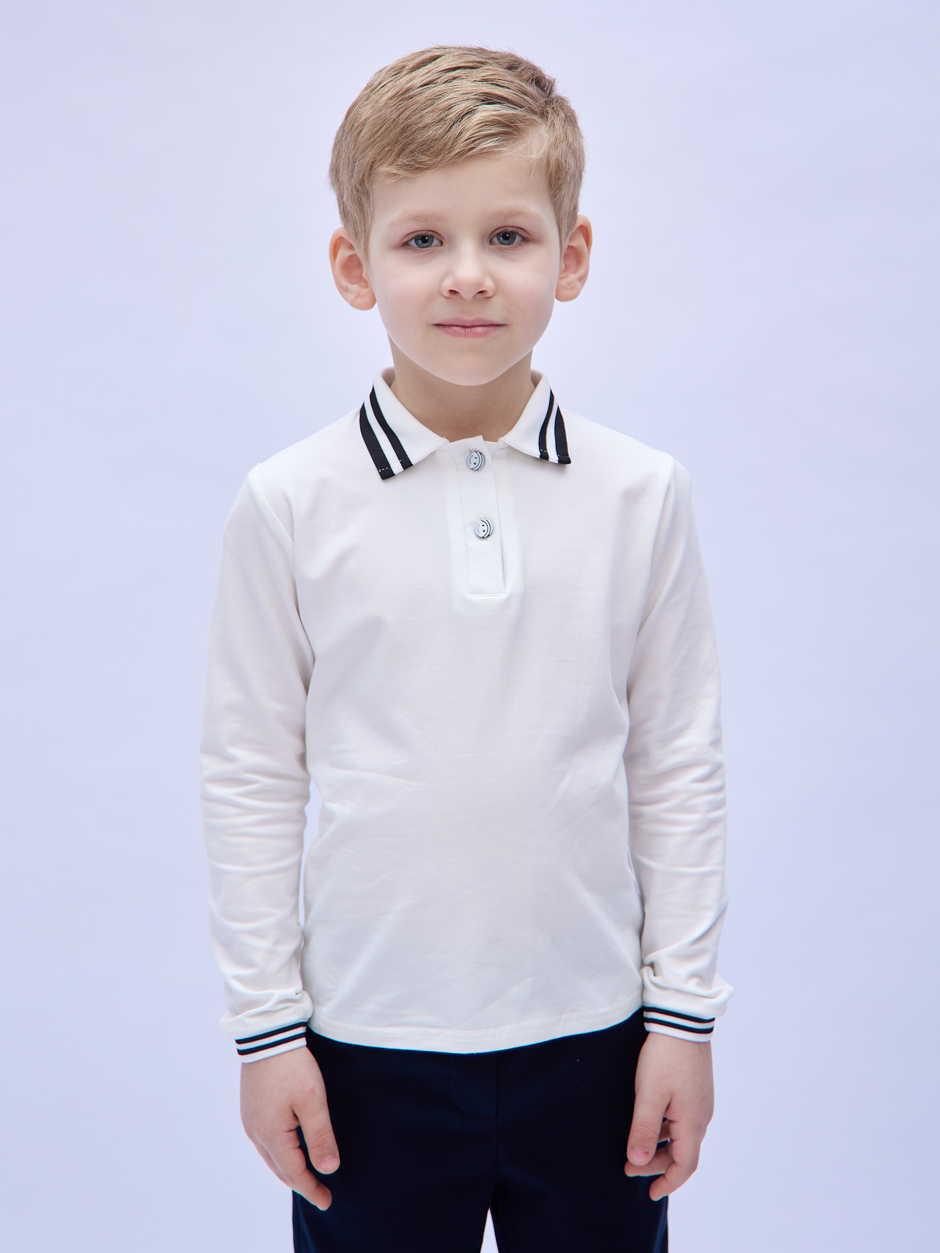 Рубашка Mil Art kids 1902201525POLO-BOY-WHITE - фото 4