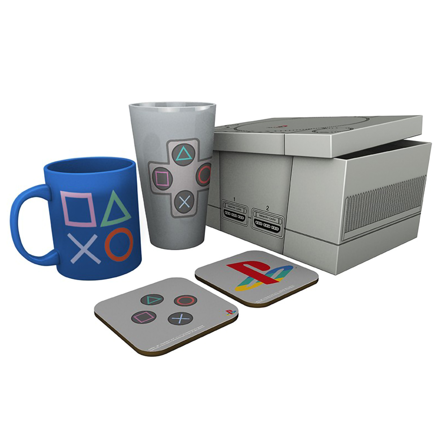 Подарочный набор ABYStyle PlayStation Classic 2019 Бокал + Кружка + Подставки 2 шт - фото 1