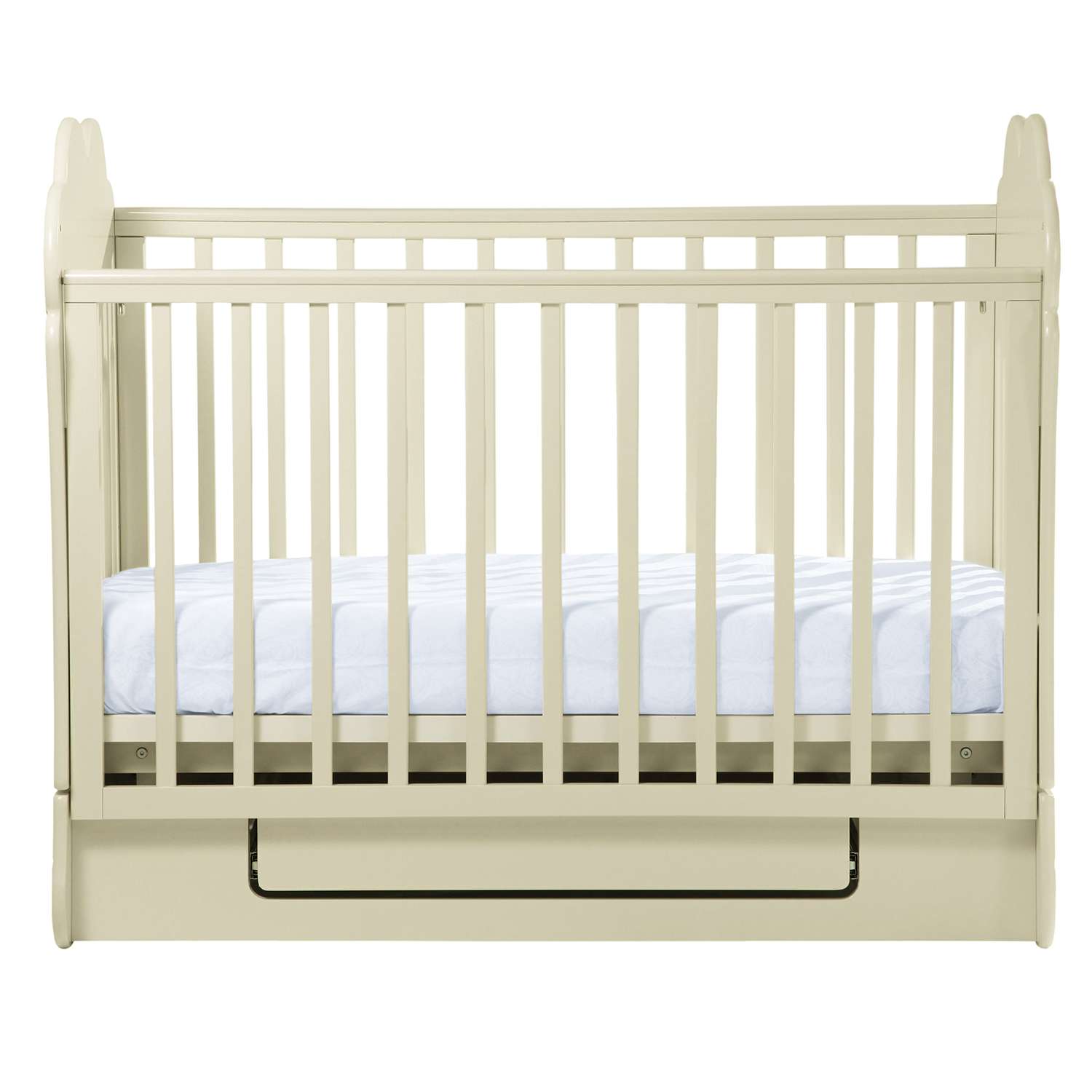 Детская кроватка ЛЕЛЬ Baby Sleep-4 прямоугольная, продольный маятник (ваниль) - фото 3